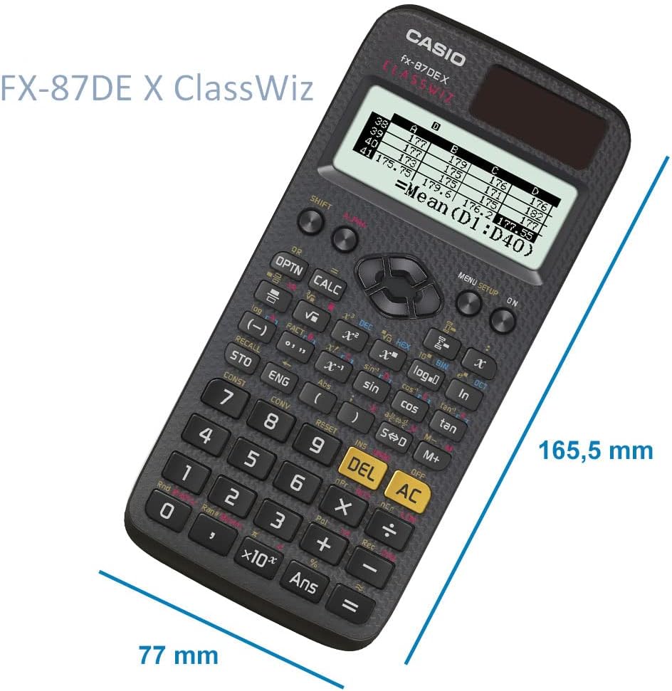 Casio FX-87DE Plus Scientific Calculator, Black – Bild 3