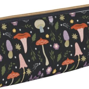 Mushroom Pencil Case, Triangle Pencil Case, Portable Pencil Case, Leather Organizer with Zipper, Cosmetic Bag, White, Bag organiser
