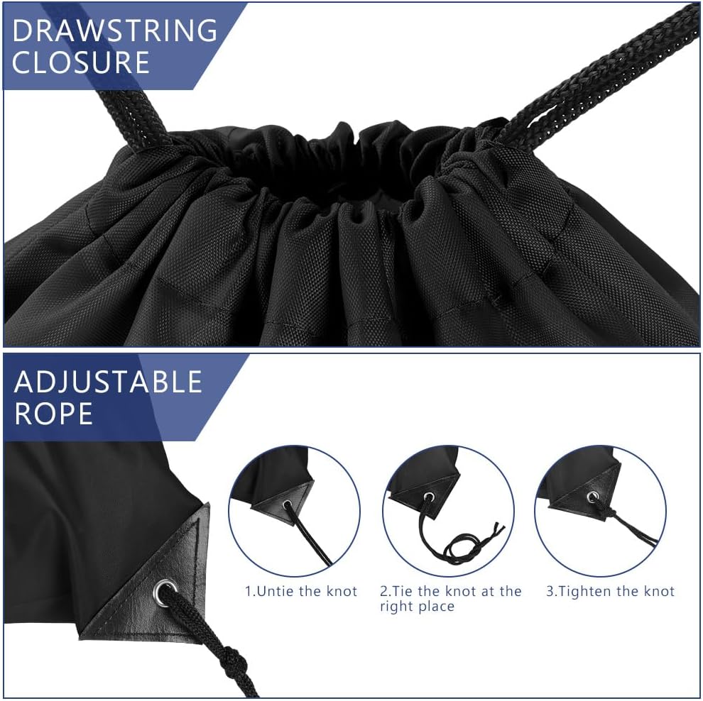 flintronic Drawstring Bag, PE Bag Drawstring Gym Bag, Large Capacity Drawstring Sports Bag, Waterproof Swimming Bag, Drawstring Backpack for Sports, Beach, Travel, Gym - Unisex – Bild 4