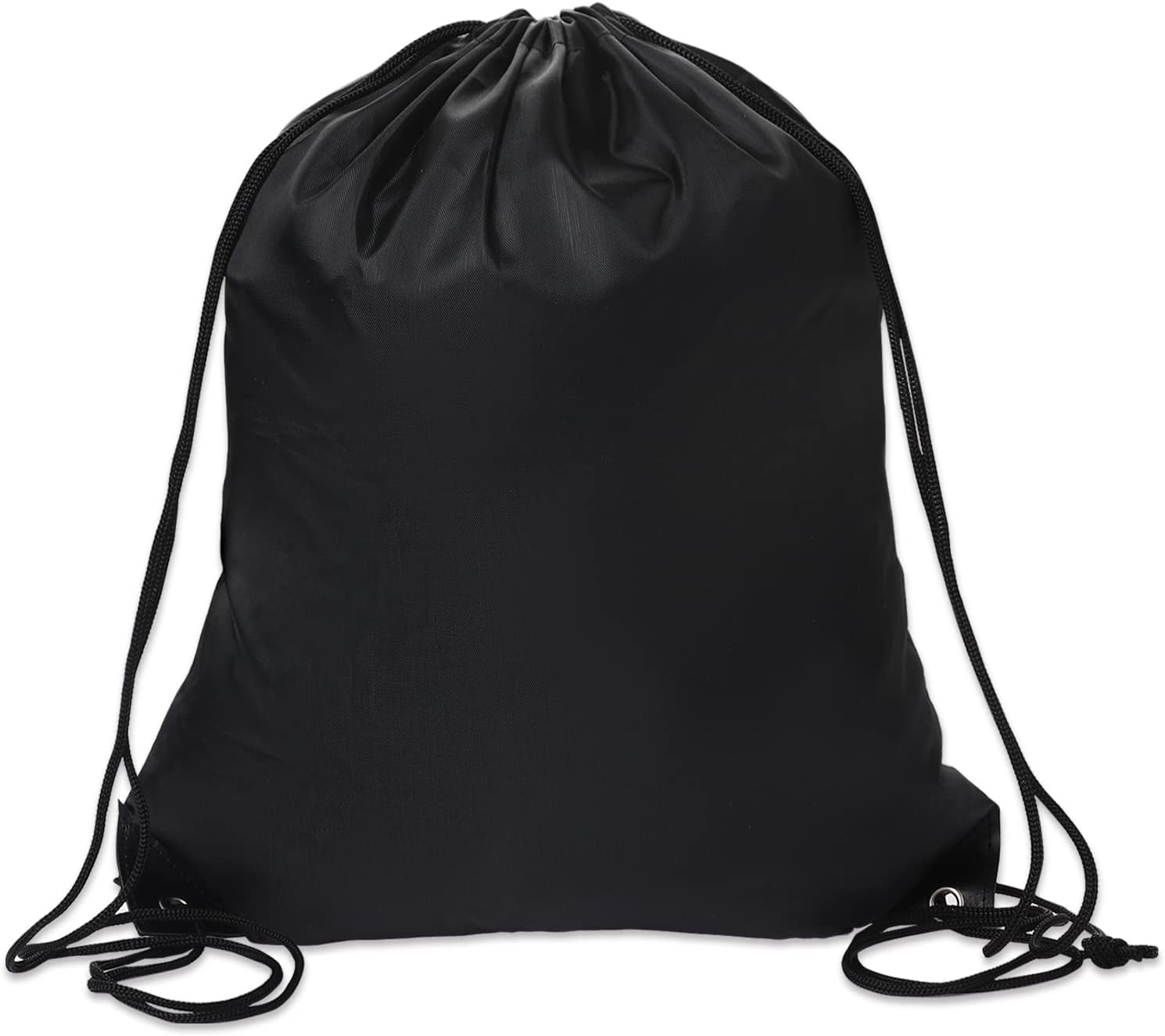 Sliverdew Drawstring Bag, Black PE Bag Drawstring Gym Bag String Swimming Bag Drawstring Backpack for Sports, Gym, Travel, Swimming, Beach