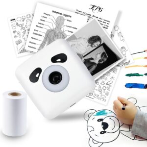 vretti Thermal Mini Label Maker Machine with Tape, Portable Rechargeable Label Printer with Wireless Built-in Cutter, Bluetooth Handheld Photo Printer for Home & School, Compatible with Android & iOS