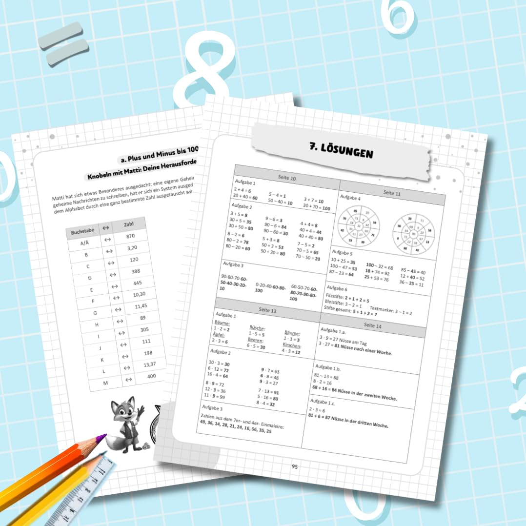 Mathe 3. Klasse Übungsheft: 10-Minuten Training mit Matti Mathefuchs - Durch Spaß zu guten Noten. Mit spielerischen Übungen, spannenden Knobelaufgaben und Tests zum Matheprofi im Zahlenraum bis 1000 – Bild 4