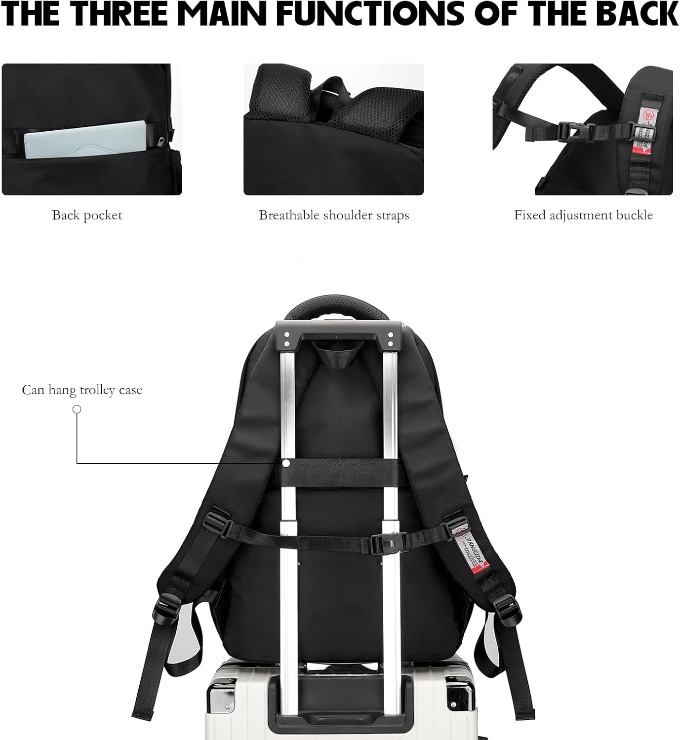 JANSBEN Waterproof School Backpack for Teenagers Boys and Girls, Multiple Compartment Design for School and Travel, School Bag, Ideal for 5 Class – Bild 7