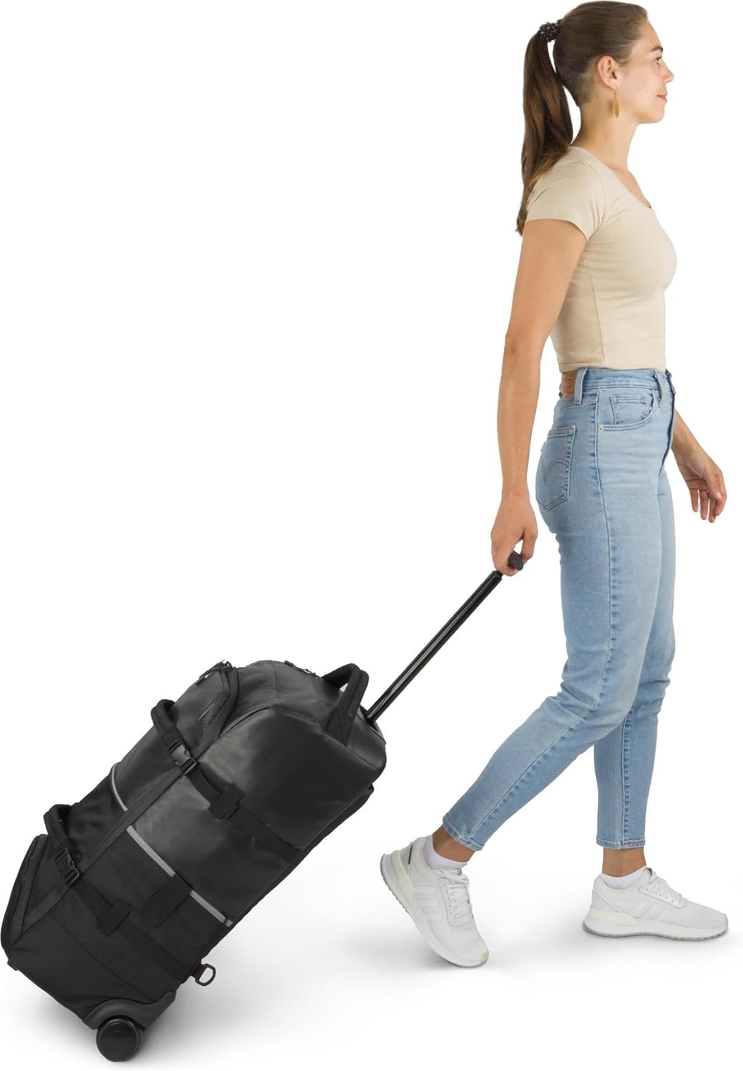 normani Travel Bag Backpack with Trolley Function - Backpacker with Many Pockets, black – Bild 4