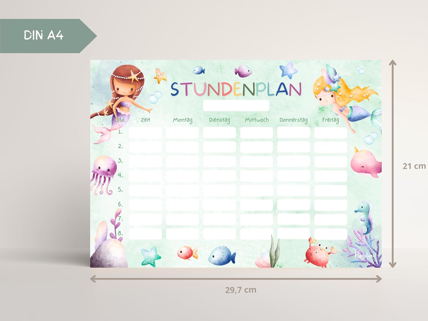 Mermaid Magnetic Wipe Clean Timetable (Magnetic Timetable with Pen) – Bild 3