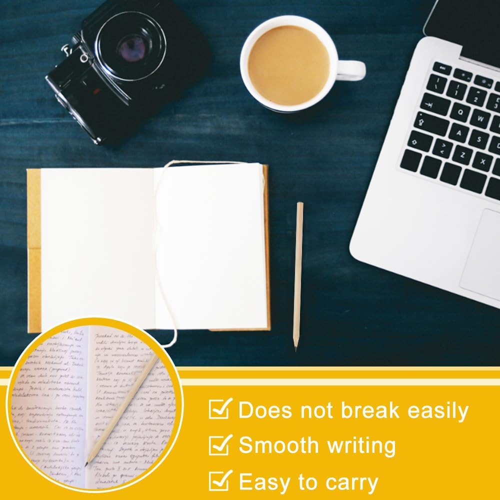 Pack of 60 HB Wooden Pencils Natural Wood Pencils Natural 17.7 cm x 0.7 cm Wooden Pencils HB Pencil Set Wooden Pencil Graphite Pencils for Students Office School Supplies – Bild 5