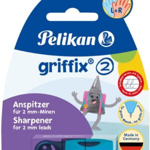 Pelikan griffix Pencil Sharpener with Collection Tray for 2mm Leads - Ocean Blue (Pack of 1)