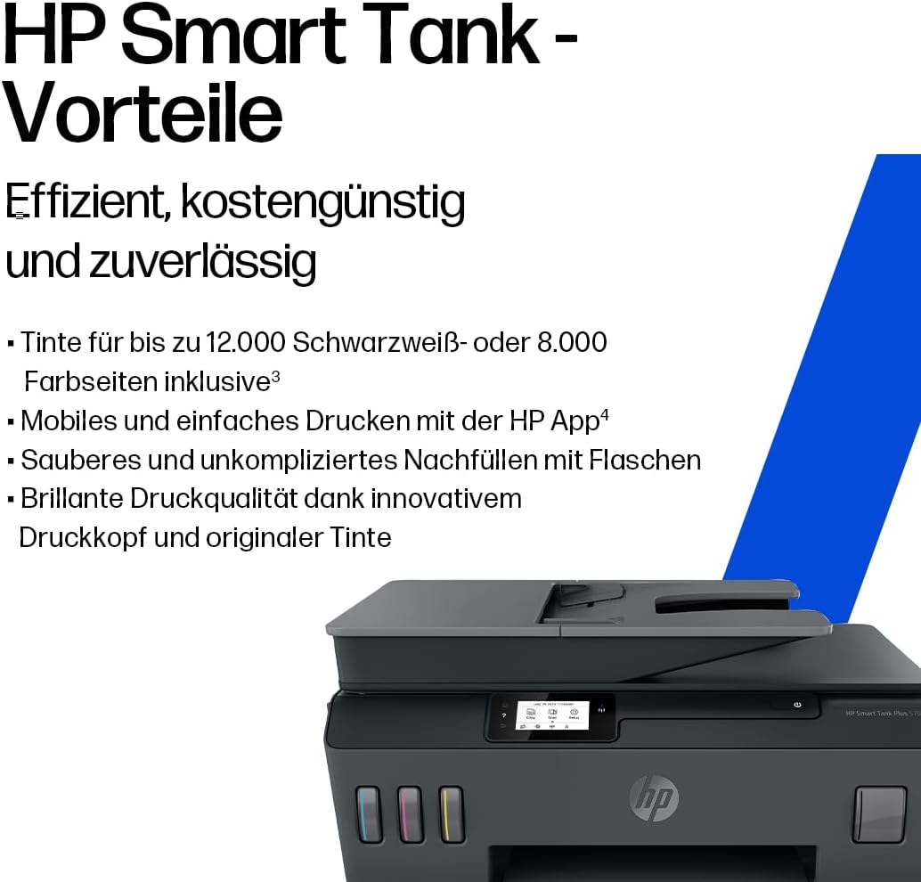 HP Smart Tank Plus 570 Multifunction Printer (Printer, Scanner, Copier, WiFi, AirPrint, 3-in-1, Includes Ink for up to 3 Years Printing) – Bild 3