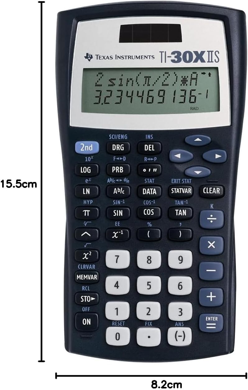 Texas Instruments TI-30 XIIS School Calculator 2 Line Solar and Battery Operated Dark Blue – Bild 5