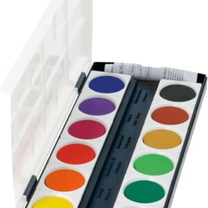 Herlitz 10116655 School Paints and Paint Box – 12 Colours with Opaque White, School paints.