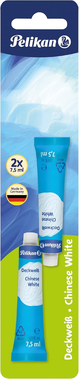 Pelikan 2 x 7.5 ml Water Colours (Opaque White)