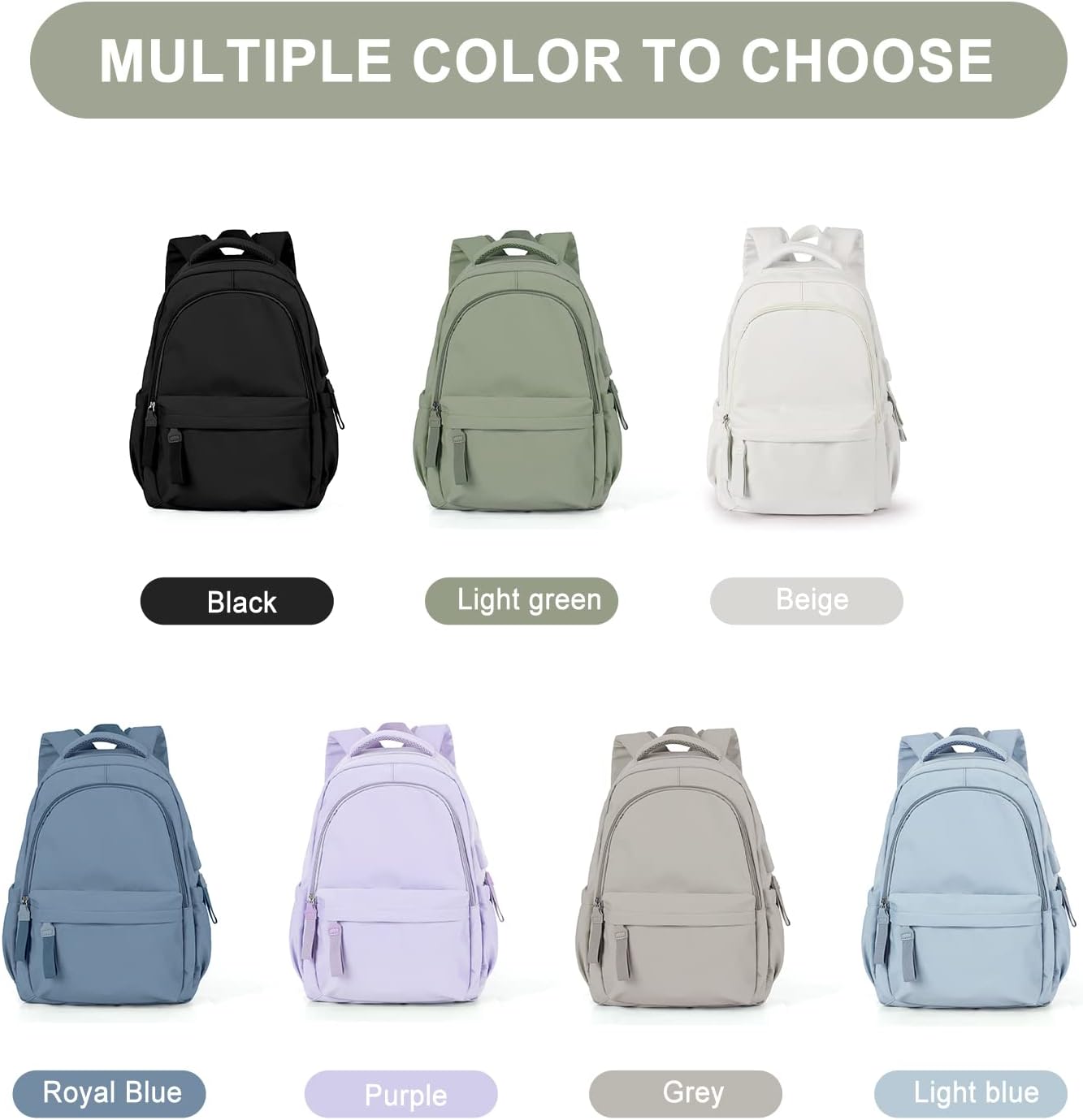 SEAFEW School Backpack Girls Teenager School Bag Backpack Women's 14 Inch Laptop Backpack Lightweight School Bag College Campus Backpack Nylon Waterproof Casual Work Travel Daypack – Bild 7