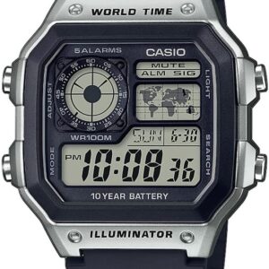 Casio – Watch AE-1200WH-1CVEF – Men’s Watch – Waterproof – Digital – with Elastic Band – Black
