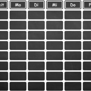 019 Timetable Self-Adhesive Blackboard Film / Chalk Film Including 3 Pieces of Chalk – Size: 900 x 750 mm – Children’s Room Wall Decoration