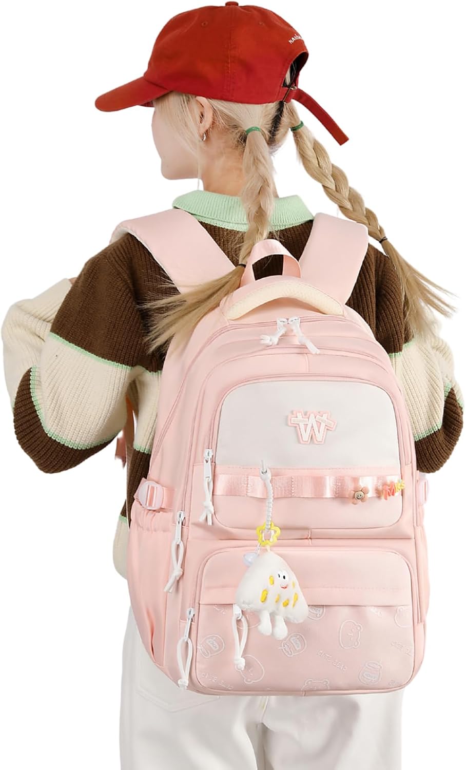 JANSBEN School Bag Girls Boys School Bag Teenager School Backpack School Backpacks Satchel Daypack for School Sports Bag Height Adjustable Many Compartments Laptop Compartment School Bags for Girls – Bild 2