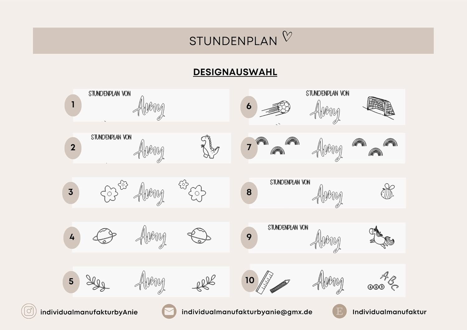 Timetable Wipe Clean Wooden Timetable Personalised Timetable School Gift School Child School Supplies – Bild 7