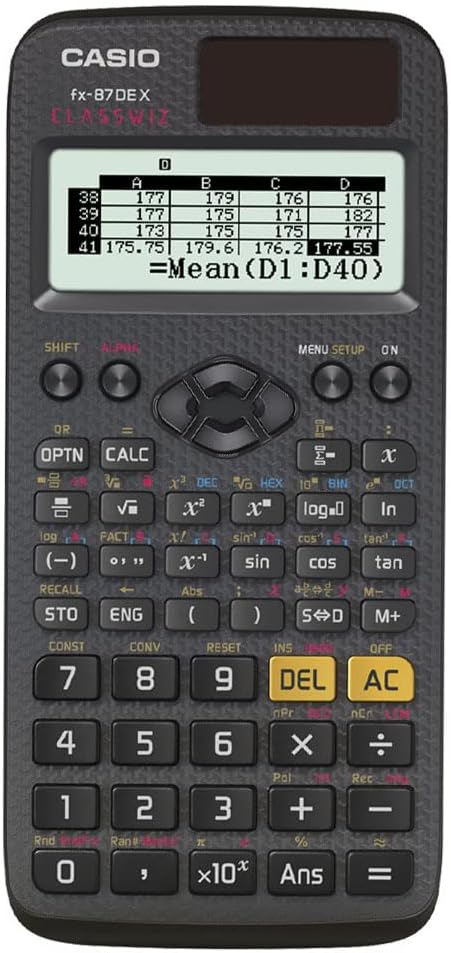 Casio FX-87DE Plus Scientific Calculator, Black