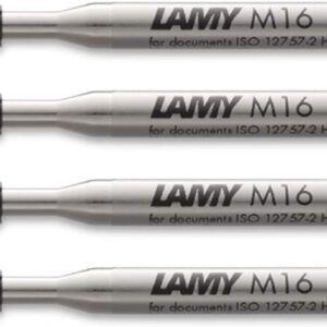 LAMY Large Ballpoint Pen Refill M16, Blue, Line Width B, Set of 4