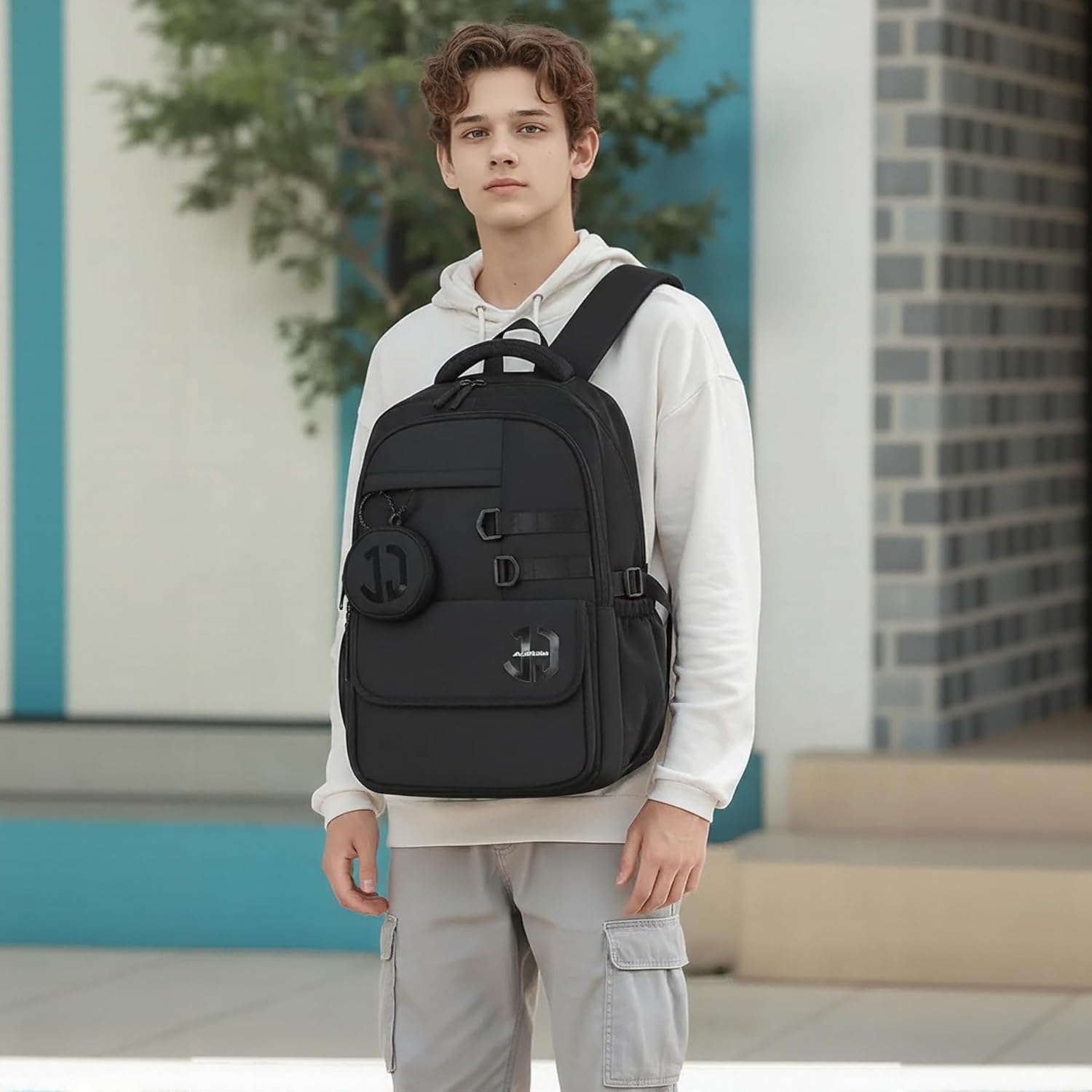 JANSBEN Waterproof School Backpack for Teenagers Boys and Girls, Multiple Compartment Design for School and Travel, School Bag, Ideal for 5 Class – Bild 2
