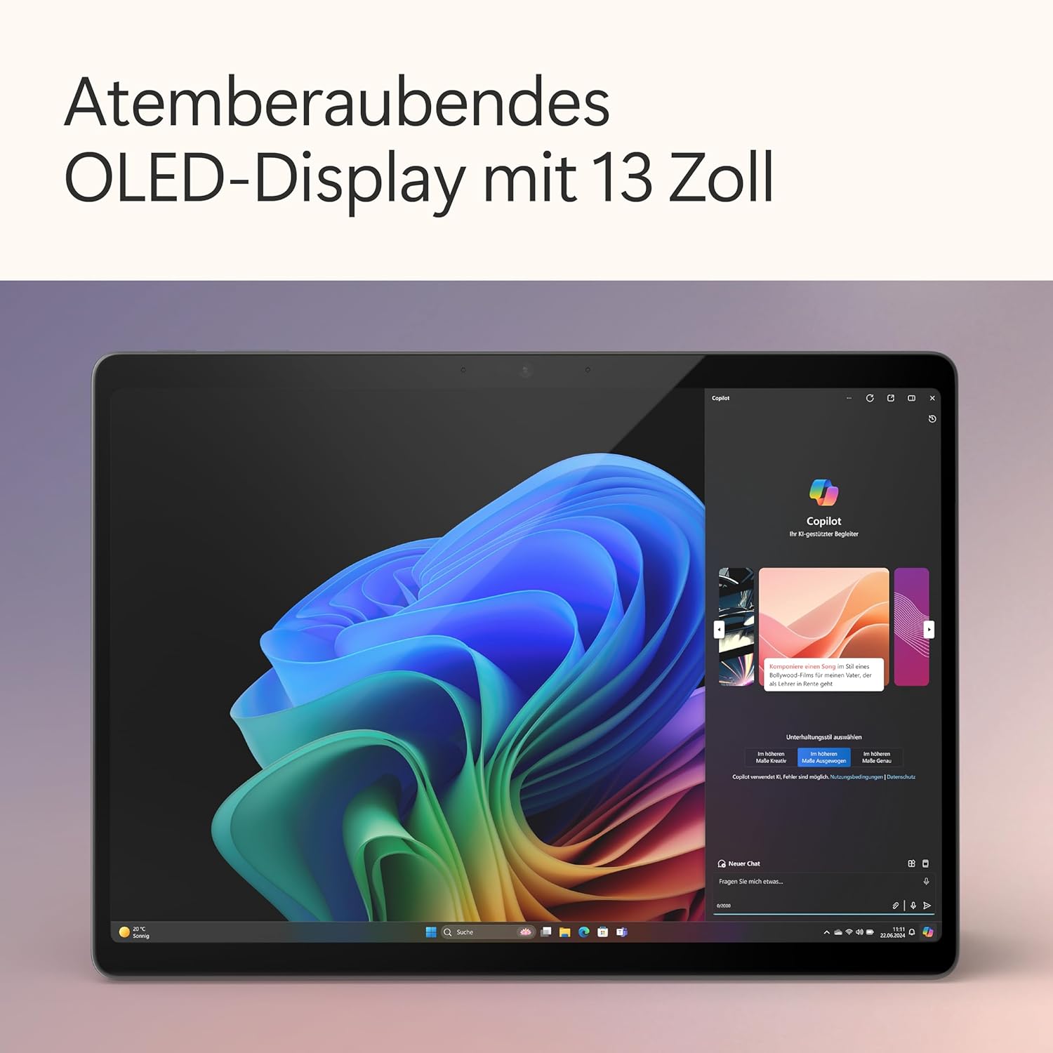 Microsoft Surface Pro (Power Supply Not Included) | Copilot+ PC | 13 Inch OLED Touchscreen | Snapdragon X Elite (12 cores) | 16GB Memory | 256GB SSD | Device Only | 2024 Model, 11th Edition | Black – Bild 4
