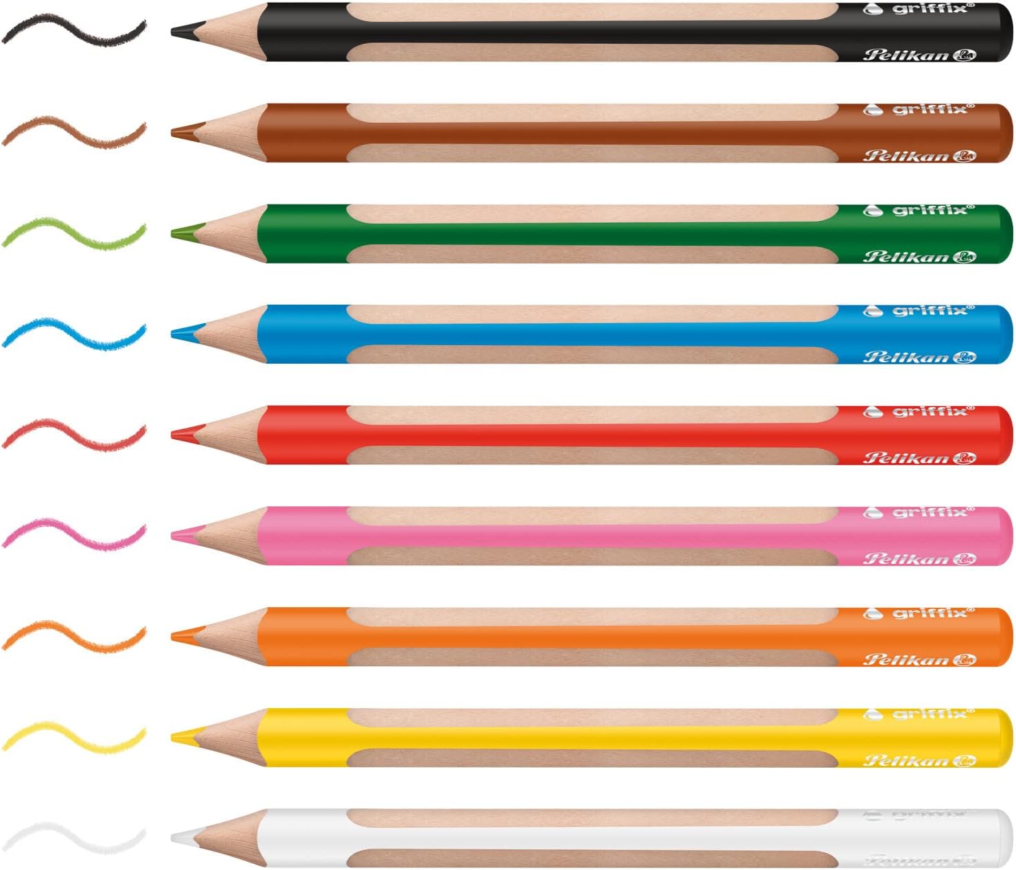 Pelikan Griffix Triangular Colouring Pencils, 4 cm Lead, Water-soluble, 9 Colouring Pencils – Bild 5