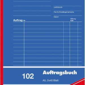 Herlitz Order Book A5 2 x 40 Sheets Self-Copying Professional Size – Pack Of 1