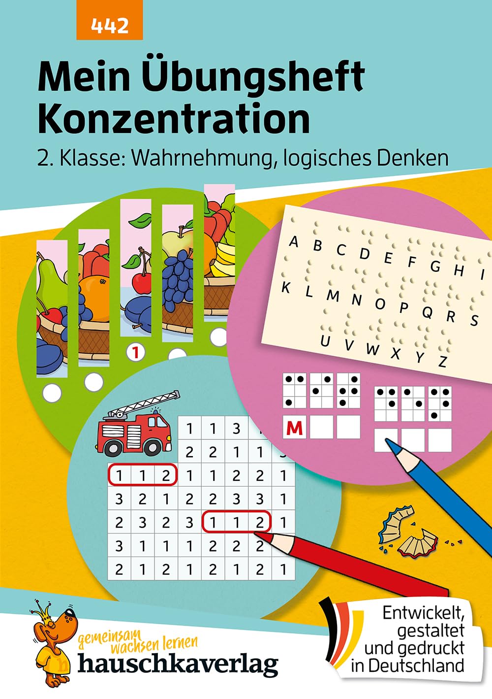 Mein Übungsheft Konzentration 2. Klasse – Wahrnehmung, logisches Denken: Rätsel-Lernhilfe mit Lösungen – Mathe, Deutsch, Aufmerksamkeit, ... zum Üben und Wiederholen, Band 442)