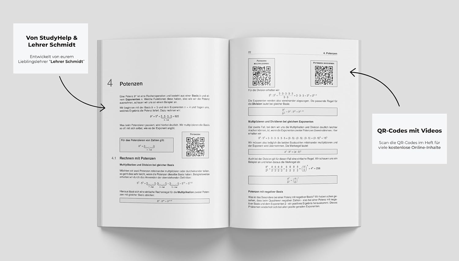 9. Klasse Mathematik Lernheft: StudyHelp und Lehrer Schmidt (Mathe mit Lehrer Schmidt: inklusive Lernvideos) – Bild 3