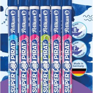Pelikan Super Pirat 850 Ink Eraser, Set of 6, Assorted Colours