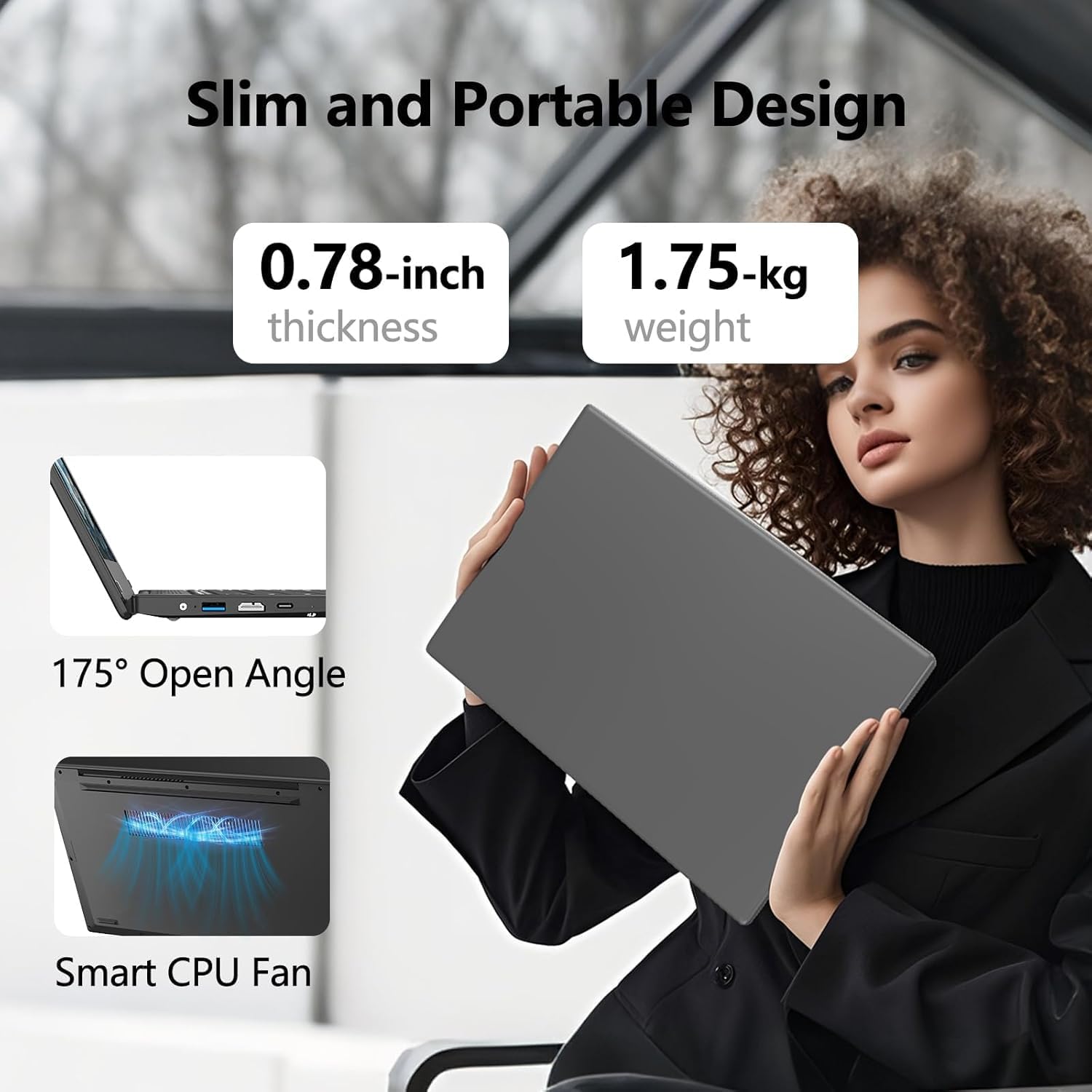 Azeyou Laptop with 15.6 Inch FHD, Ryzen 3 3200U Processor Notebook, 16GB RAM, 512GB SSD, Radeon Vega 3 Processor Graphics, USB & Type C, 5G WiFi, OS 11 Pro Portable Laptop – Bild 9
