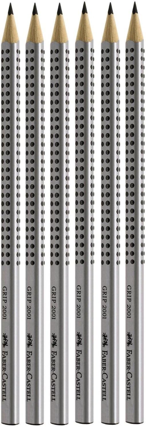 Faber Castell Grip 2001, Pack of 6 Pencils.