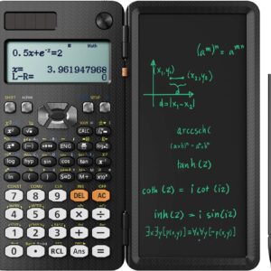 NEWYES 991ES Scientific Calculator with Notepad and Pen - 417 Functions, Solar and Battery Dual Power Supply, Ideal for High School Students, Teachers & Engineers