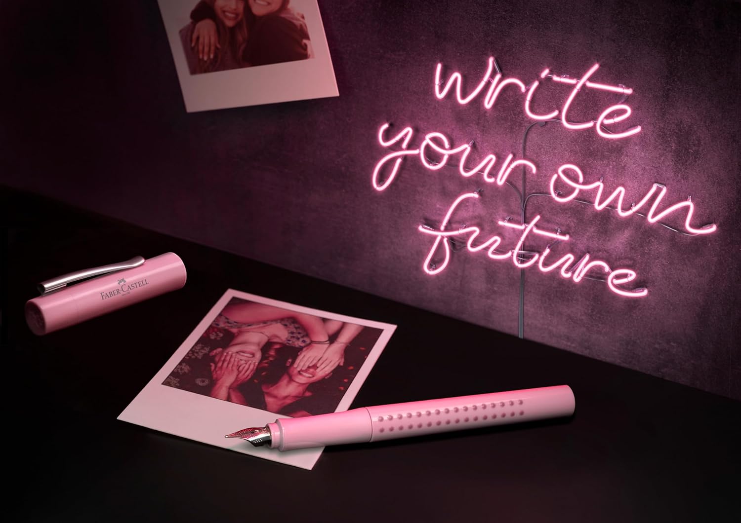 Faber-Castell 201539 Grip 2011 Pale Rose Gift Set with Fountain Pen M and XB Ballpoint Pen in Metal Case – Bild 3