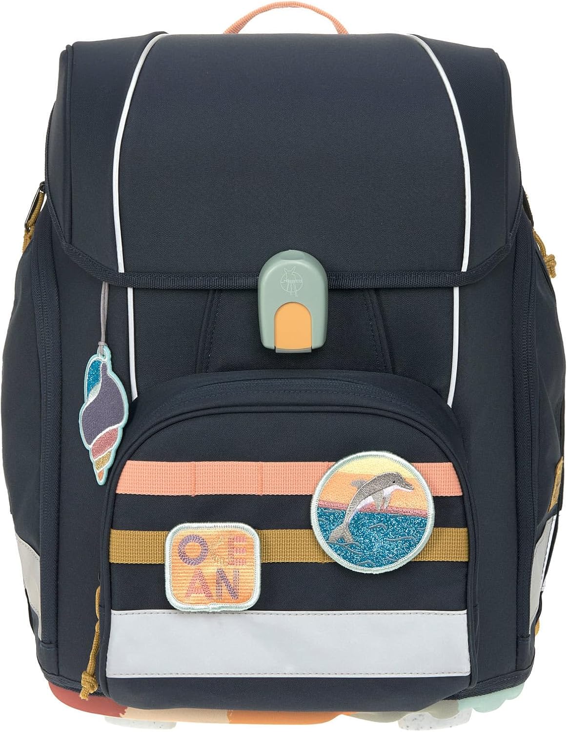 LÄSSIG Boxy Unique 7-Piece Children's School Bag Set, Dark Blue Ocean Edition, Modern – Bild 2