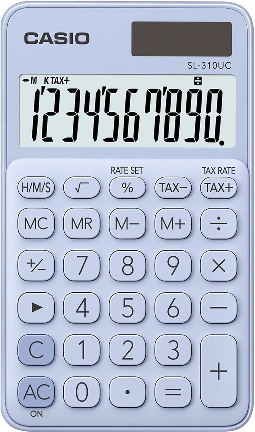 Casio SL-310UC-BU Calculator, 10 Digits, Blue