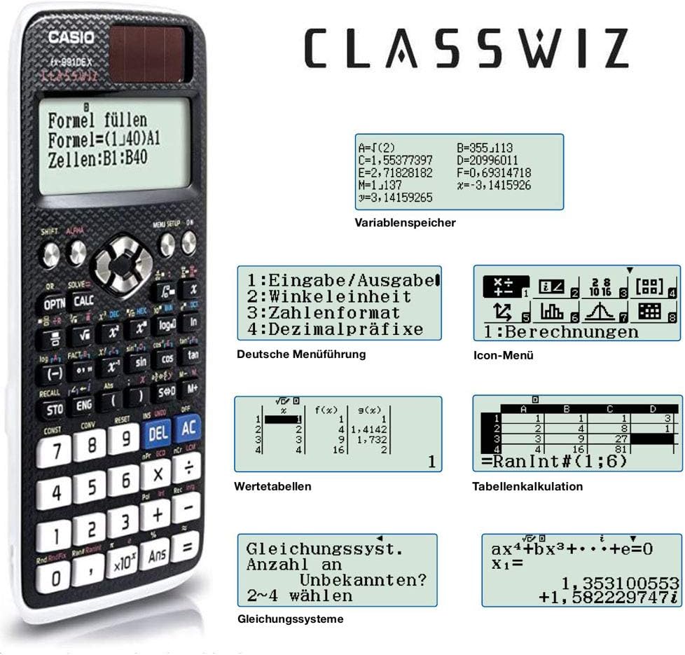 Casio FX-991DE X ClassWiz Scientific Calculator with Natural Display – Bild 4