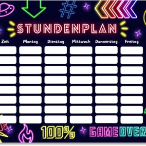 Neon Magnetic Wipe Clean Timetable (Neon, Magnetic Timetable with Pen)