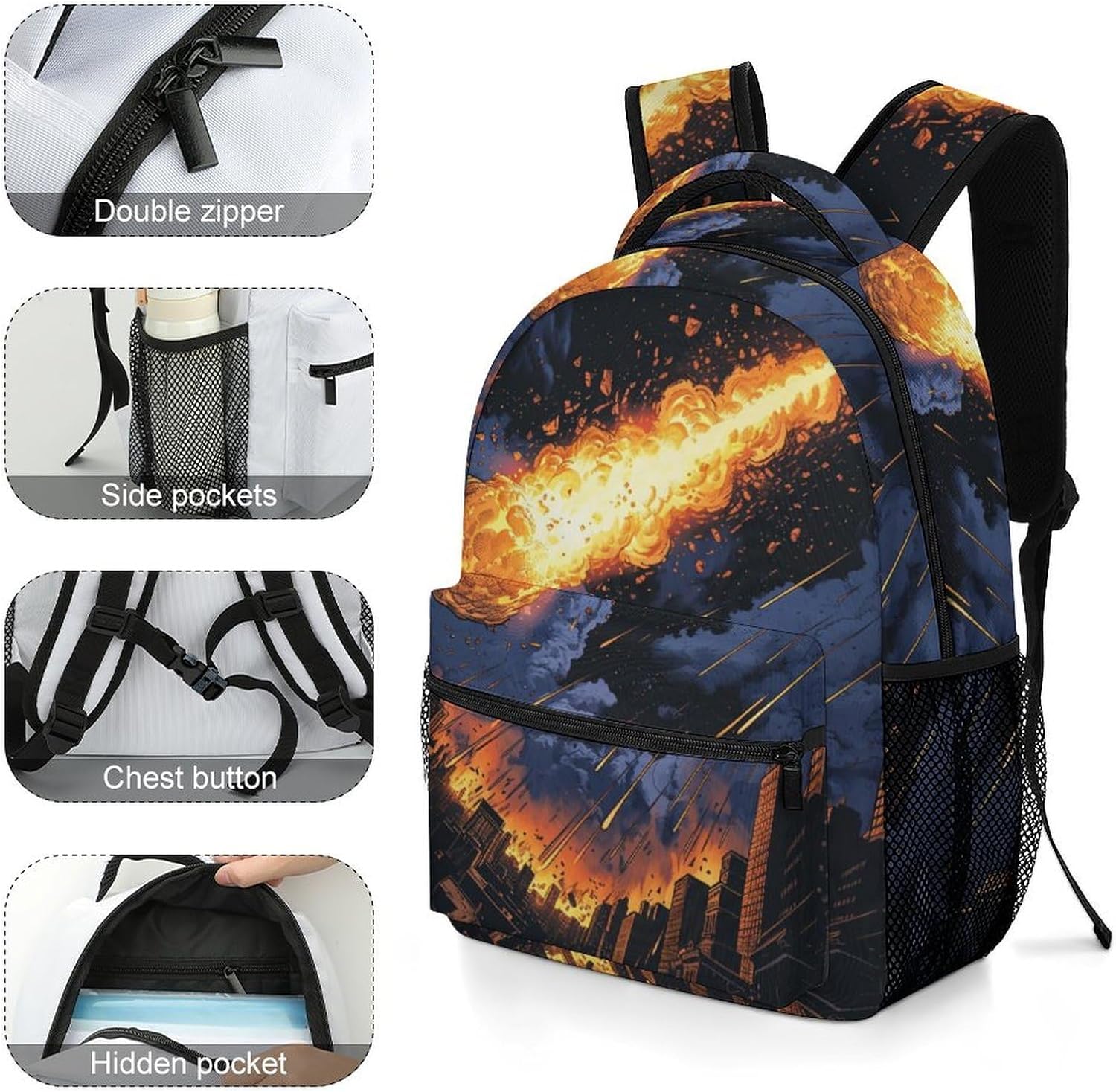 Universe Backpack Weather-Independent Beautiful Universe – Suitable for Everyday Moisture Protection – Bild 3