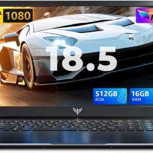 ACEMAGIC AX18 18.5 Inch Laptop, 8000 mAh, Twin Lake N150 (up to 3.6 GHz), 16 GB DDR4 512 GB SSD up to 2 TB, 1920 x 1080 IPS Full HD Laptop, BT5.0, HDMI, Type-C, 180° Open and Close
