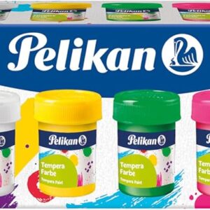 Pelikan Tempera Paint Set, 6 Primary Colours, 25 ml Each