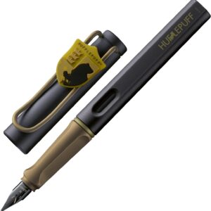 Lamy Safari Harry Potter Hufflepuff Fountain Pen – Special Edition Fountain Pen with House Coat of Arms – Steel Nib in Line Width M – with Ergonomic Handle – Includes T10 Blue Ink Cartridge