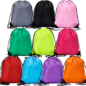 flintronic Drawstring Bag, PE Bag Drawstring Gym Bag, Large Capacity Drawstring Sports Bag, Waterproof Swimming Bag, Drawstring Backpack for Sports, Beach, Travel, Gym – Unisex