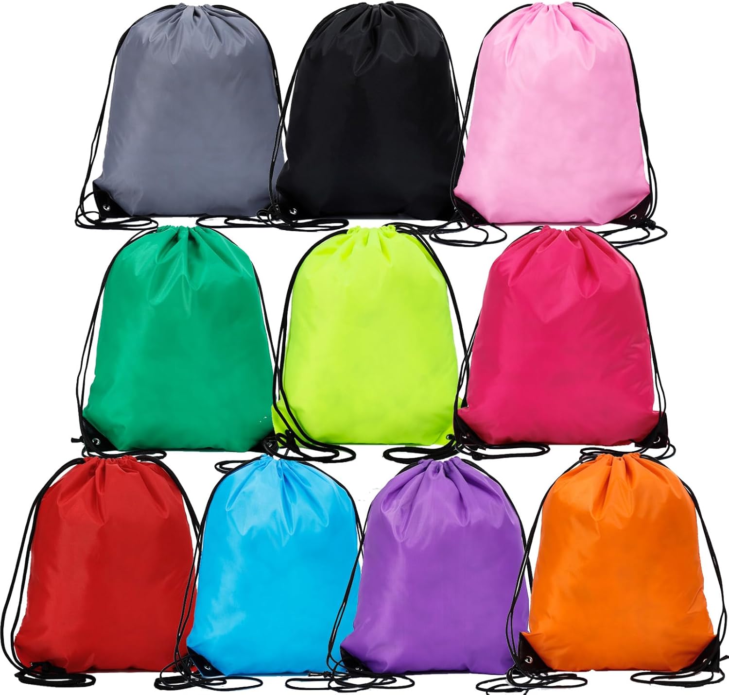 flintronic Drawstring Bag, PE Bag Drawstring Gym Bag, Large Capacity Drawstring Sports Bag, Waterproof Swimming Bag, Drawstring Backpack for Sports, Beach, Travel, Gym - Unisex