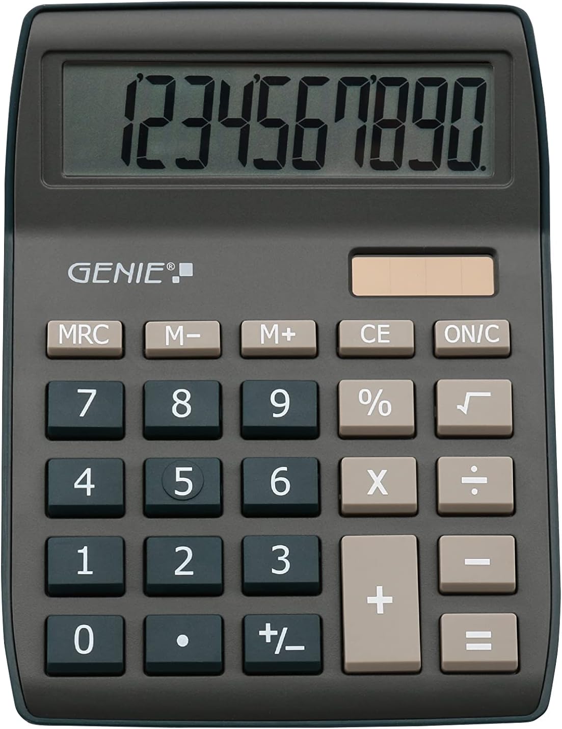 GENIE 840 dB Calculator, 10 Digit, Large Angled Display, Battery & Solar Powered, Dark Blue, 12642 – Bild 2
