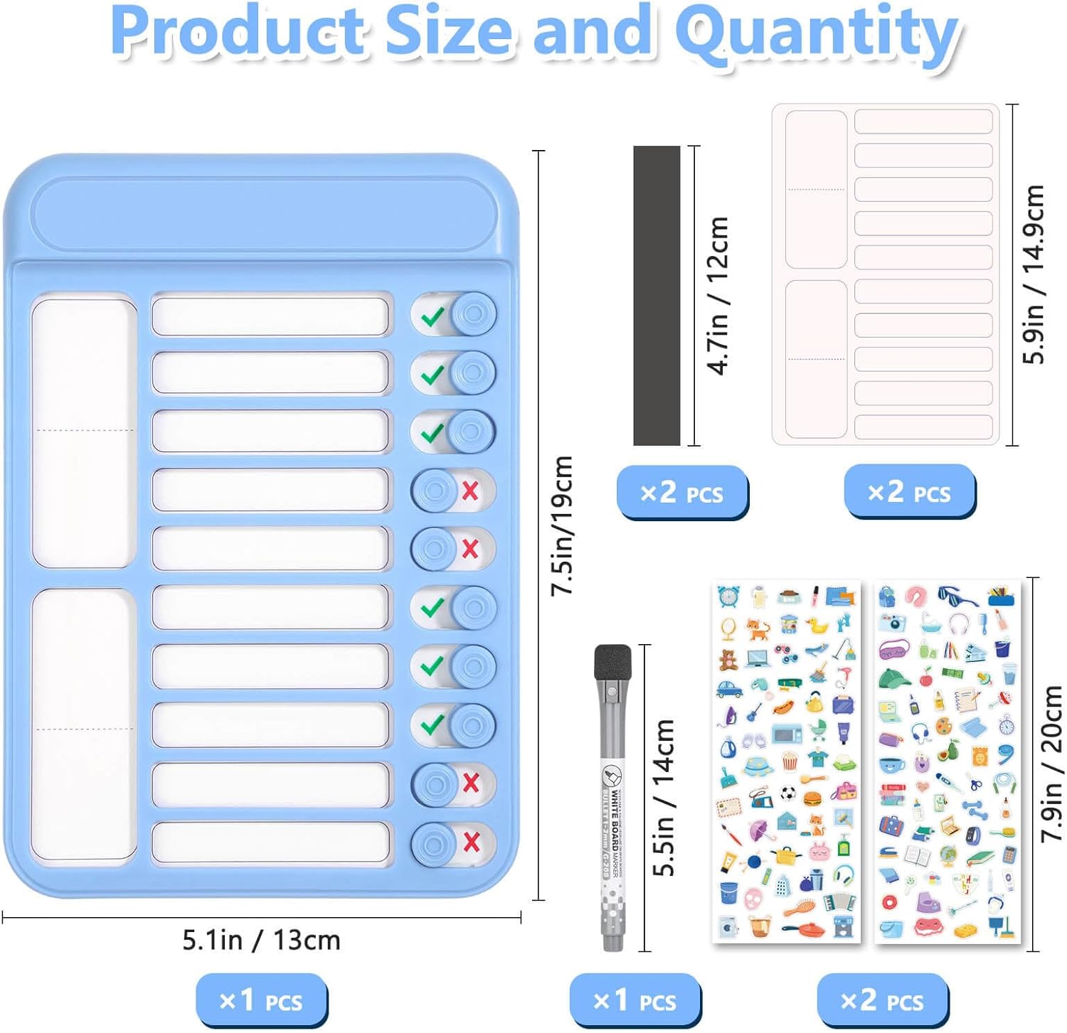 Audab Blank Task Chart Dry Erase Checklist Board for Efficient Task Management and Planning – Bild 5