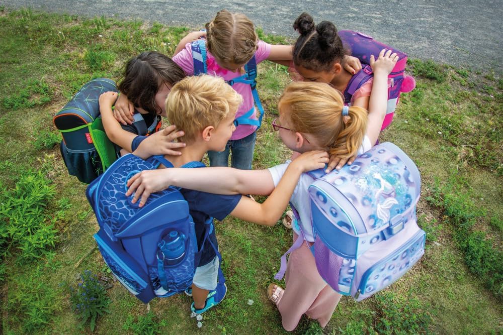 Herlitz Blue Shark School Bag Set of 6 Ergonomic Ultralight School Bag 1st Class Boys Girls Children 16 L – Bild 10