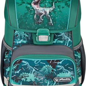 Herlitz Unisex Children’s Loop Green Rex School Bag, Multicoloured