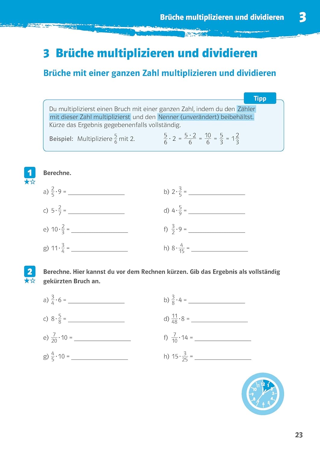 10-Minuten-Training Rechnen mit Brüchen. Mathematik 5./6. Klasse – Bild 7
