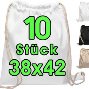 ELES VIDA Cotton Bag Pack of 10 38 x 42 cm Sports Bag