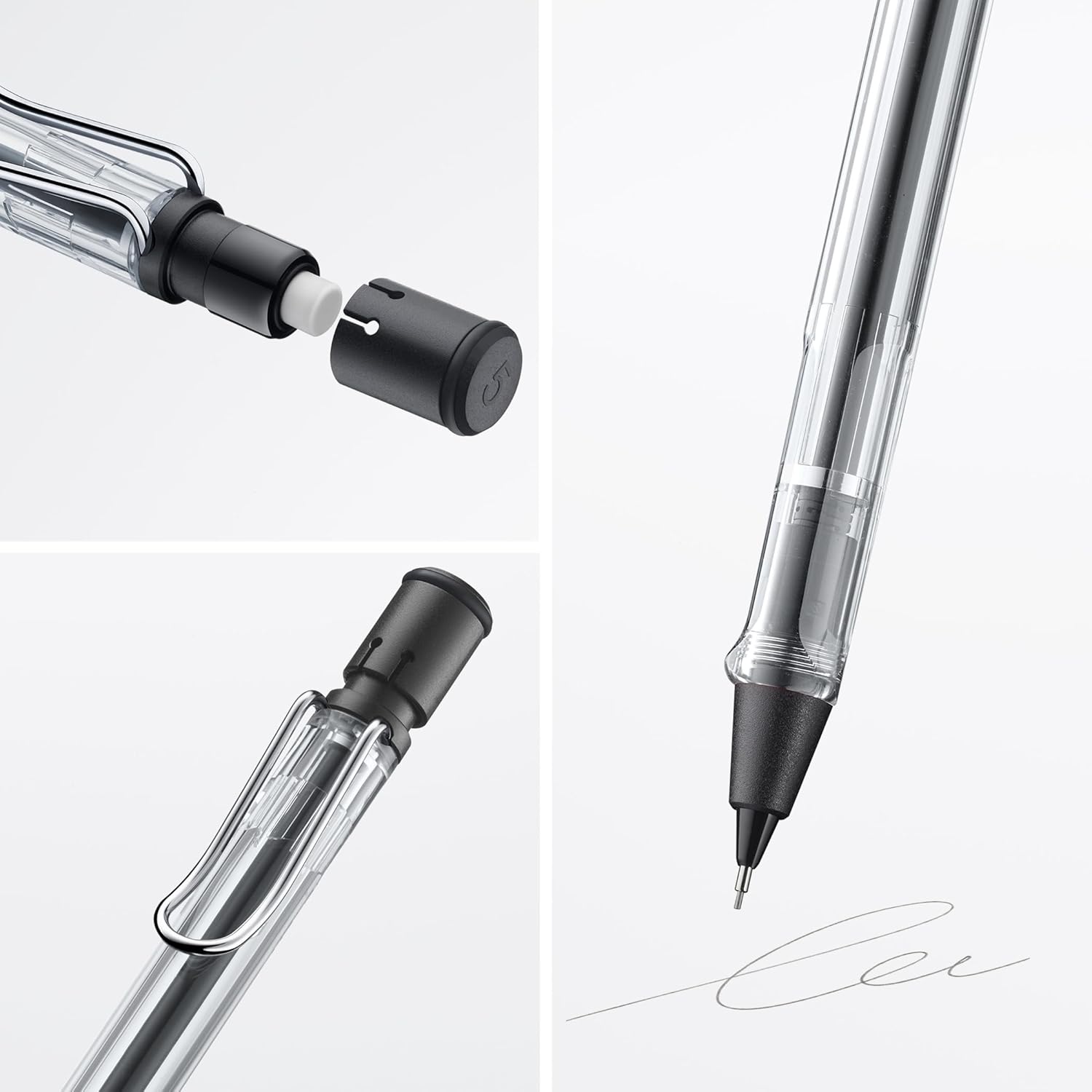 Lamy Vista Mechanical Pencil 112, Pencil in a Transparent Version with Eraser Tip, with 0.5 mm Fine Lead (Lamy M 41) – Bild 2